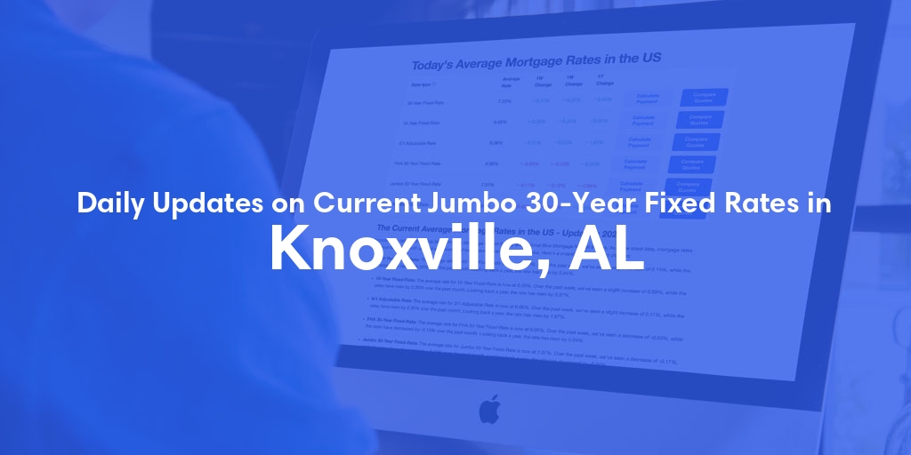 The Current Average Jumbo 30-Year Fixed Mortgage Rates in Knoxville, AL - Updated: Wed, May 15, 2024