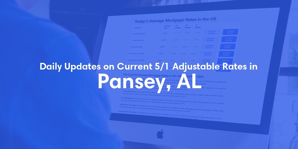 The Current Average 5/1 Adjustable Mortgage Rates in Pansey, AL - Updated: Sun, May 19, 2024