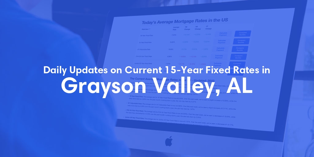 The Current Average 15-Year Fixed Mortgage Rates in Grayson Valley, AL - Updated: Mon, May 13, 2024