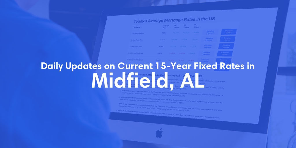 The Current Average 15-Year Fixed Mortgage Rates in Midfield, AL - Updated: Fri, May 10, 2024