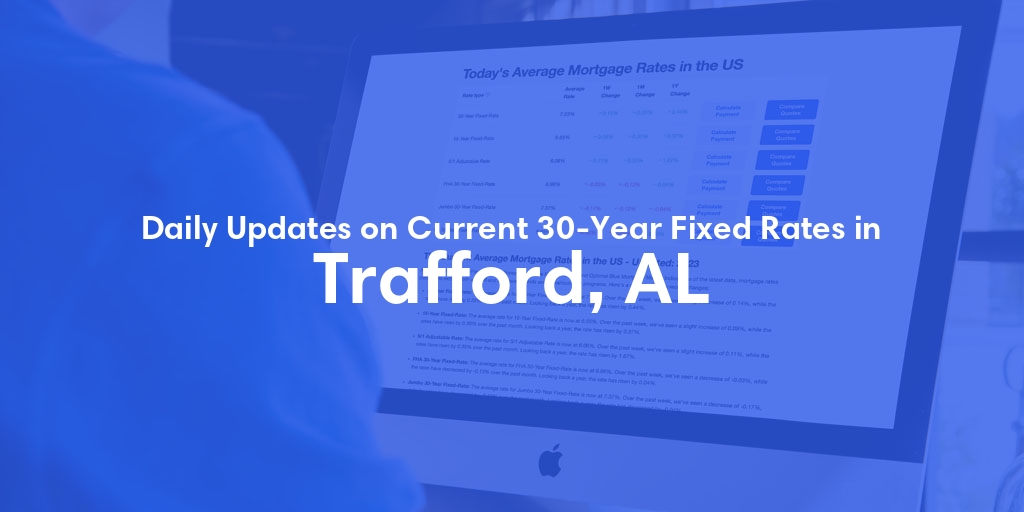The Current Average 30-Year Fixed Mortgage Rates in Trafford, AL - Updated: Fri, May 10, 2024
