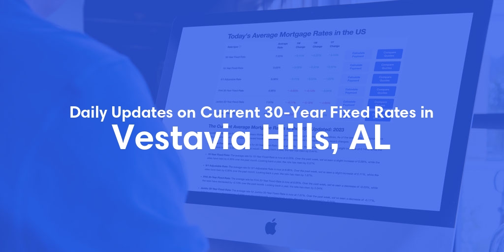 The Current Average 30-Year Fixed Mortgage Rates in Vestavia Hills, AL - Updated: Sat, May 11, 2024