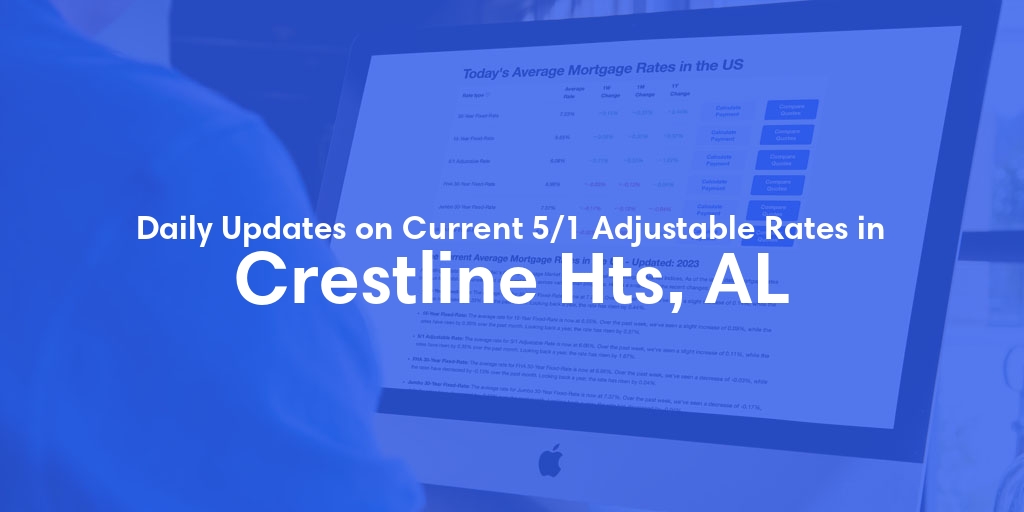 The Current Average 5/1 Adjustable Mortgage Rates in Crestline Hts, AL - Updated: Sat, May 11, 2024