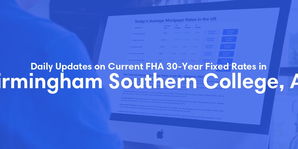 The Current Average FHA 30-Year Fixed Mortgage Rates in Birmingham Southern College, AL - Updated: Mon, May 13, 2024