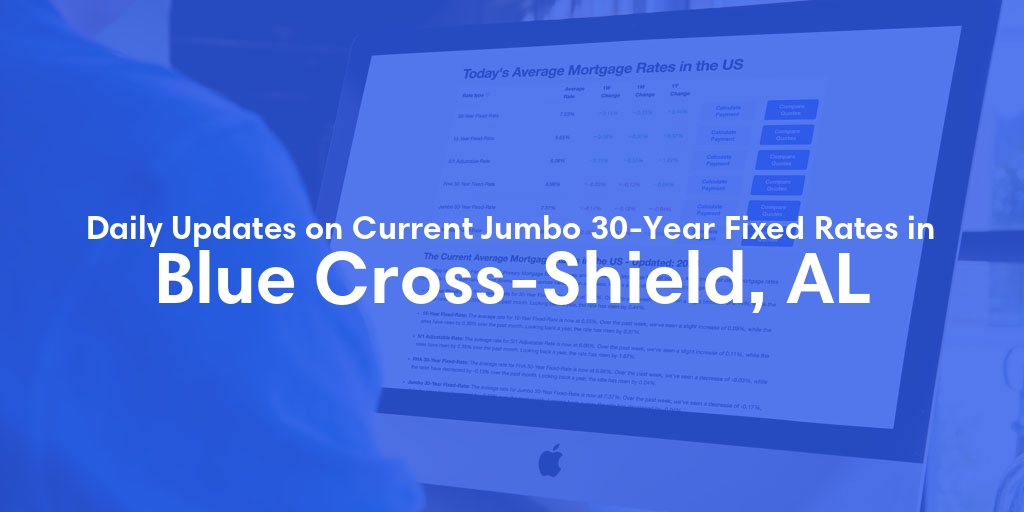 The Current Average Jumbo 30-Year Fixed Mortgage Rates in Blue Cross-Shield, AL - Updated: Thu, May 9, 2024