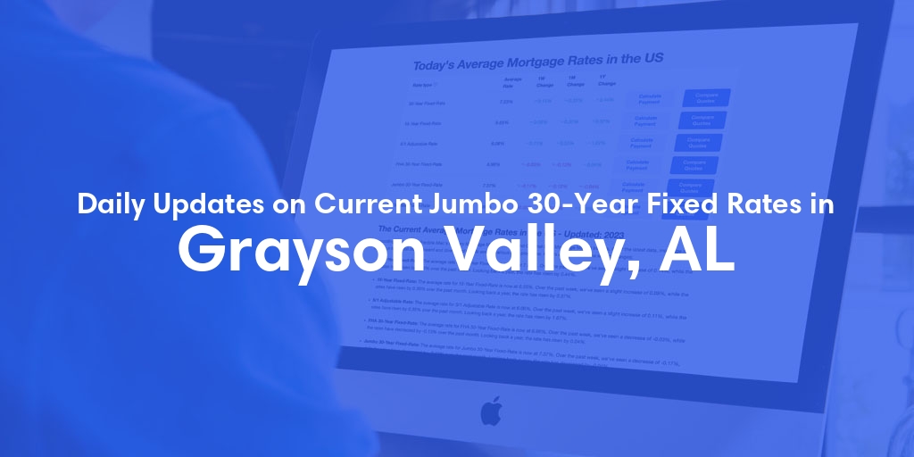The Current Average Jumbo 30-Year Fixed Mortgage Rates in Grayson Valley, AL - Updated: Sun, May 12, 2024