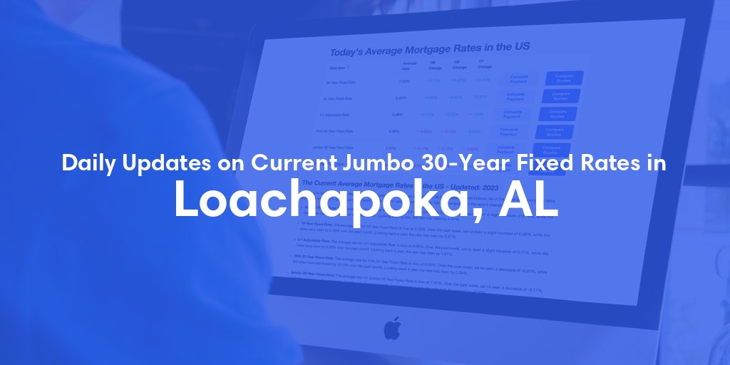 The Current Average Jumbo 30-Year Fixed Mortgage Rates in Loachapoka, AL - Updated: Mon, May 13, 2024