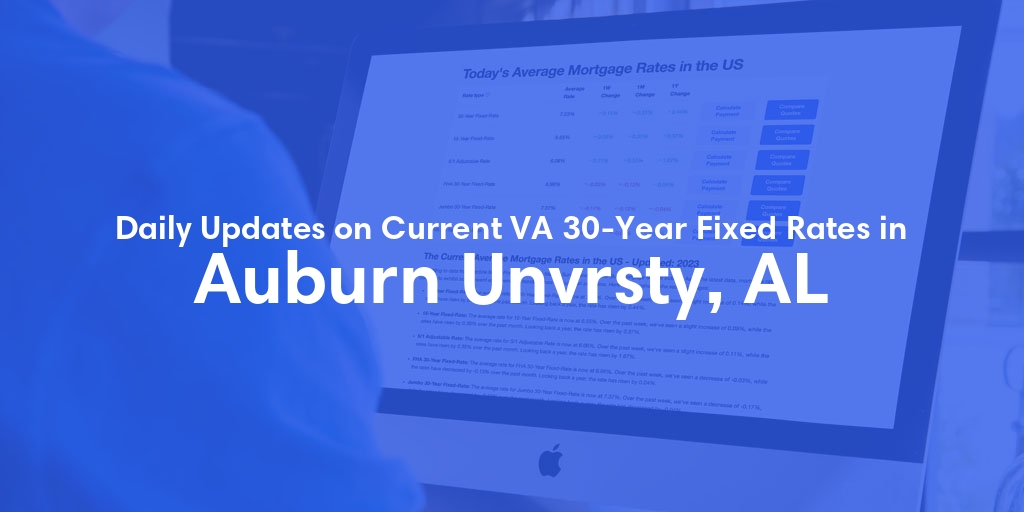 The Current Average VA 30-Year Fixed Mortgage Rates in Auburn Unvrsty, AL - Updated: Mon, May 6, 2024