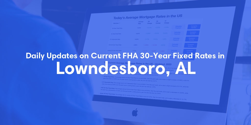 The Current Average FHA 30-Year Fixed Mortgage Rates in Lowndesboro, AL - Updated: Fri, May 10, 2024