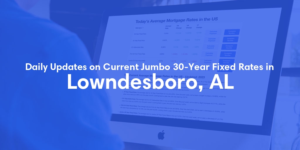 The Current Average Jumbo 30-Year Fixed Mortgage Rates in Lowndesboro, AL - Updated: Fri, May 10, 2024
