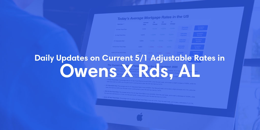 The Current Average 5/1 Adjustable Mortgage Rates in Owens X Rds, AL - Updated: Sat, May 18, 2024