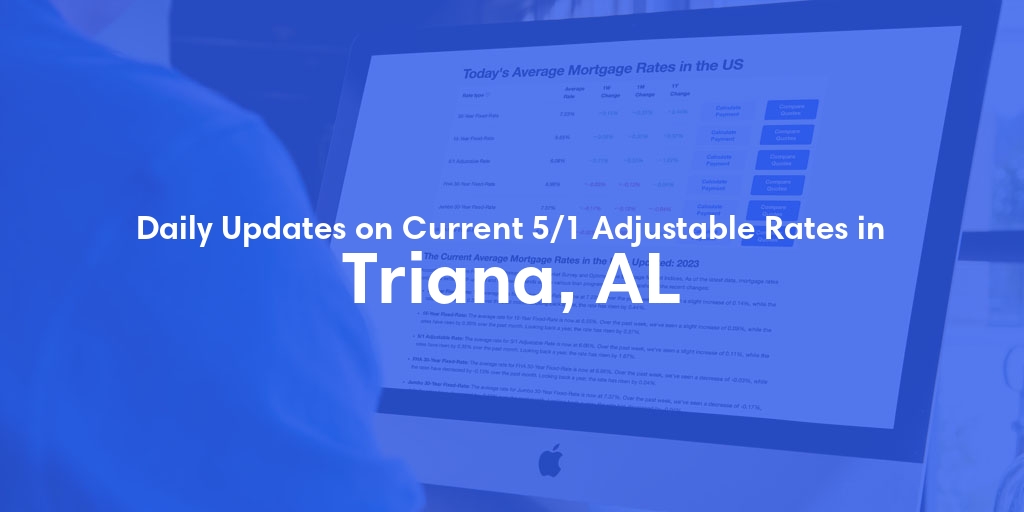 The Current Average 5/1 Adjustable Mortgage Rates in Triana, AL - Updated: Thu, May 23, 2024