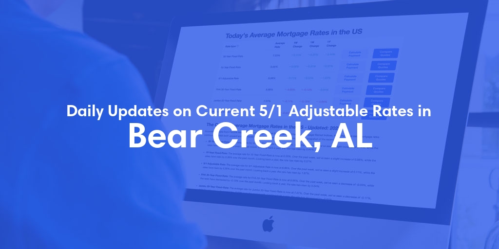 The Current Average 5/1 Adjustable Mortgage Rates in Bear Creek, AL - Updated: Tue, May 14, 2024