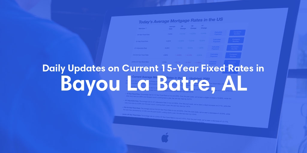 The Current Average 15-Year Fixed Mortgage Rates in Bayou La Batre, AL - Updated: Tue, May 21, 2024