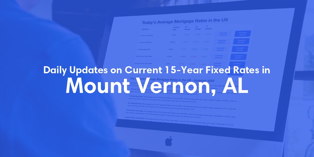 The Current Average 15-Year Fixed Mortgage Rates in Mount Vernon, AL - Updated: Tue, May 21, 2024