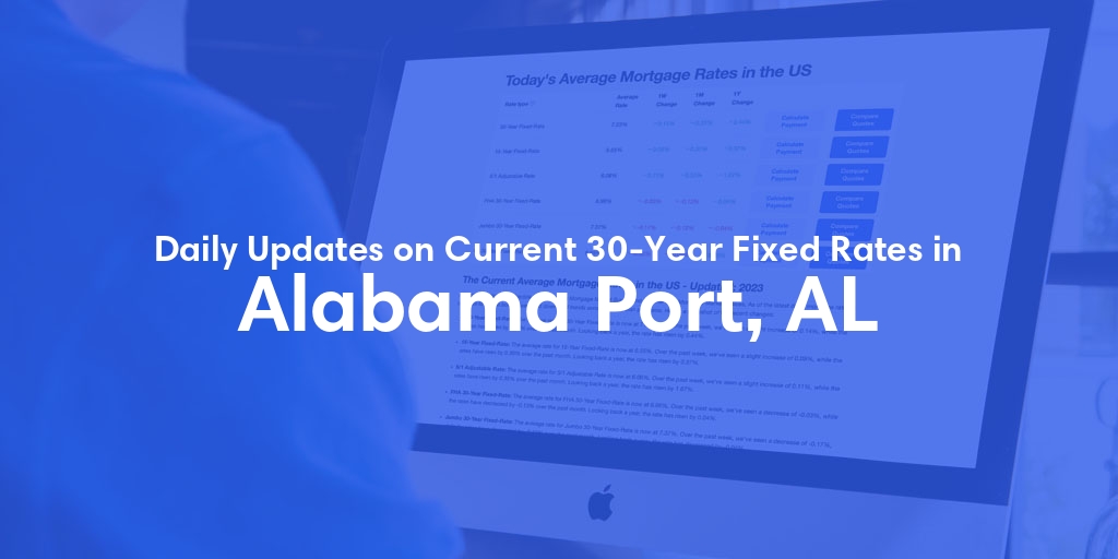 The Current Average 30-Year Fixed Mortgage Rates in Alabama Port, AL - Updated: Tue, May 21, 2024