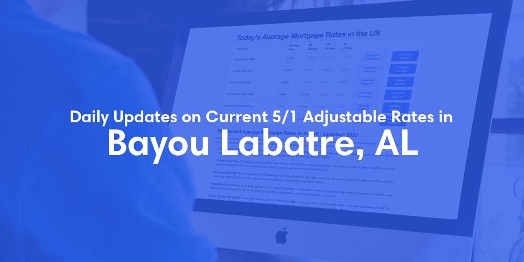 The Current Average 5/1 Adjustable Mortgage Rates in Bayou Labatre, AL - Updated: Tue, May 21, 2024