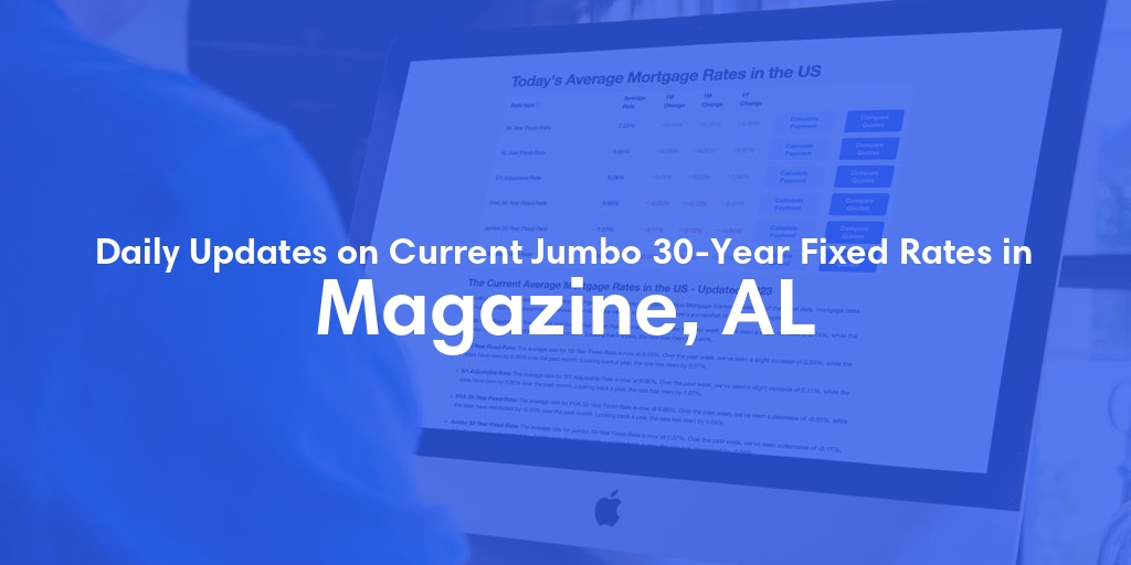 The Current Average Jumbo 30-Year Fixed Mortgage Rates in Magazine, AL - Updated: Tue, May 21, 2024