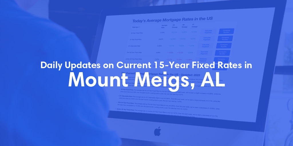The Current Average 15-Year Fixed Mortgage Rates in Mount Meigs, AL - Updated: Wed, May 22, 2024