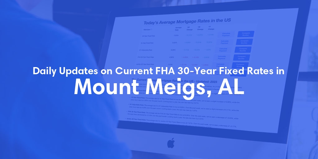 The Current Average FHA 30-Year Fixed Mortgage Rates in Mount Meigs, AL - Updated: Sat, May 18, 2024