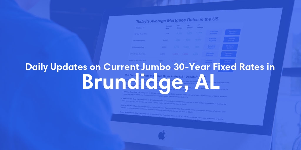 The Current Average Jumbo 30-Year Fixed Mortgage Rates in Brundidge, AL - Updated: Thu, May 16, 2024
