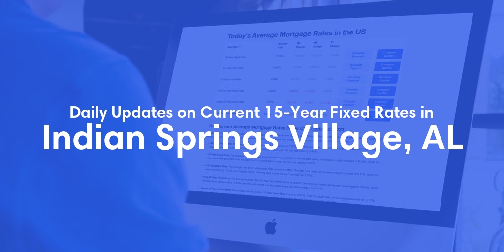 The Current Average 15-Year Fixed Mortgage Rates in Indian Springs Village, AL - Updated: Sat, May 11, 2024