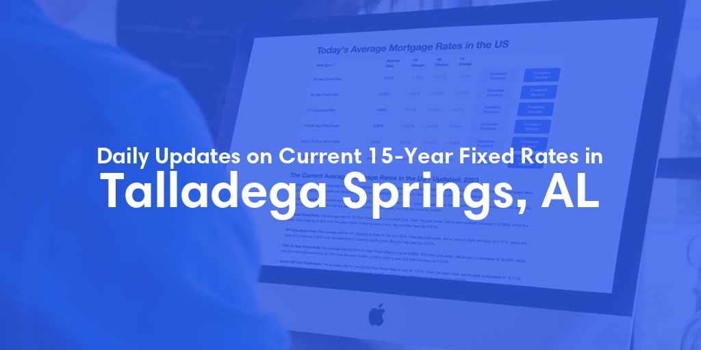 The Current Average 15-Year Fixed Mortgage Rates in Talladega Springs, AL - Updated: Fri, May 10, 2024