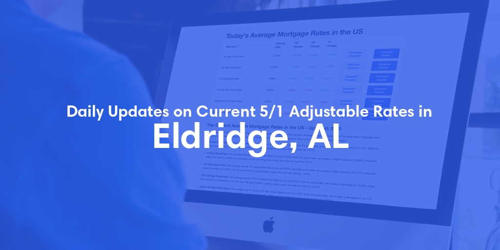 The Current Average 5/1 Adjustable Mortgage Rates in Eldridge, AL - Updated: Fri, May 17, 2024