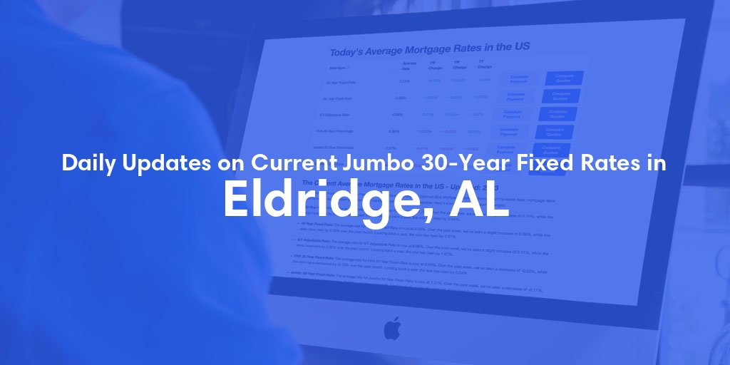 The Current Average Jumbo 30-Year Fixed Mortgage Rates in Eldridge, AL - Updated: Thu, May 16, 2024