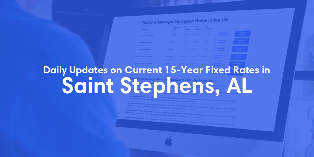 The Current Average 15-Year Fixed Mortgage Rates in Saint Stephens, AL - Updated: Fri, May 17, 2024