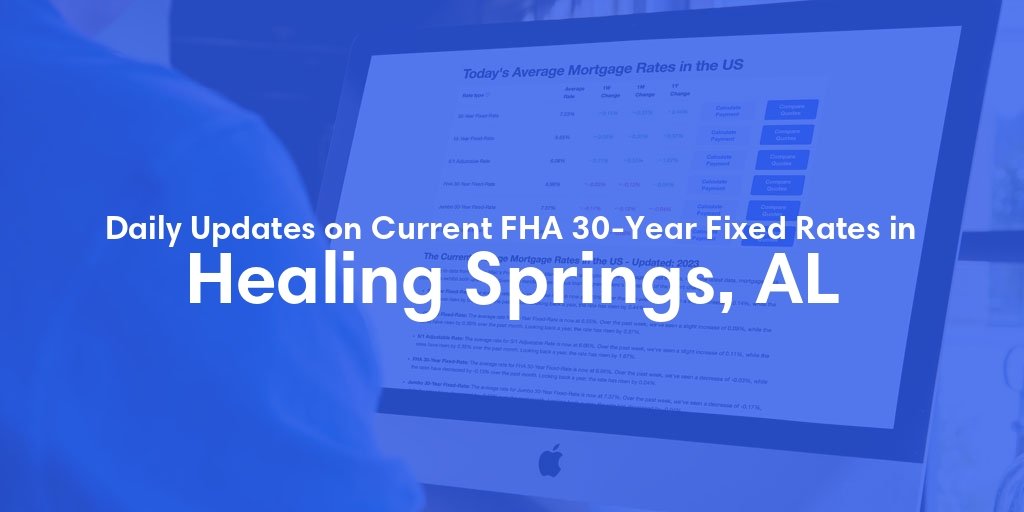 The Current Average FHA 30-Year Fixed Mortgage Rates in Healing Springs, AL - Updated: Fri, May 17, 2024