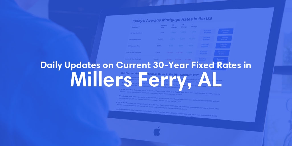 The Current Average 30-Year Fixed Mortgage Rates in Millers Ferry, AL - Updated: Sun, May 19, 2024