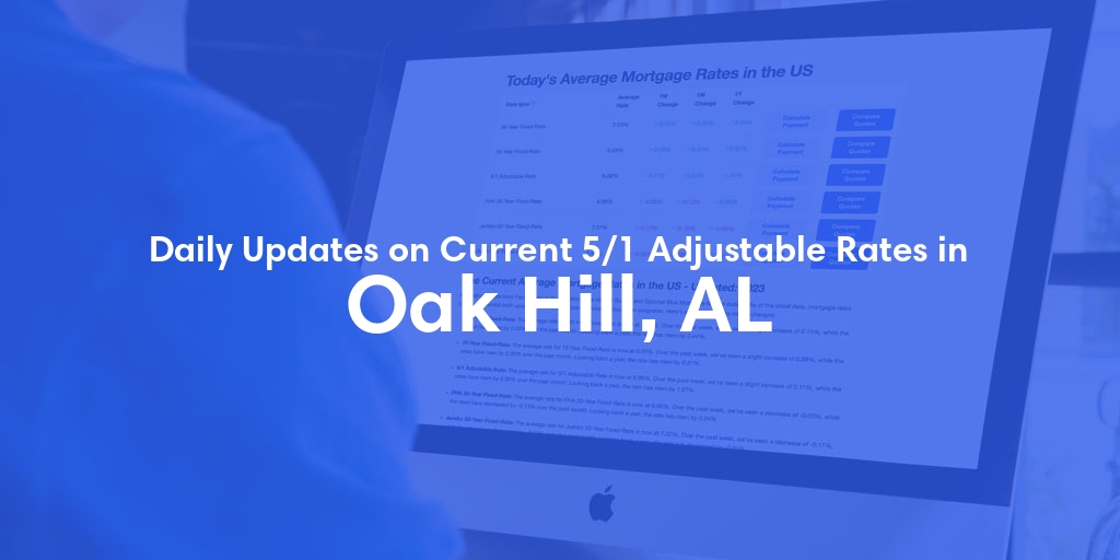 The Current Average 5/1 Adjustable Mortgage Rates in Oak Hill, AL - Updated: Sat, May 18, 2024