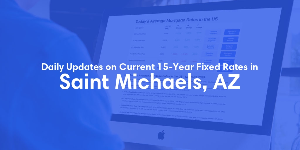 The Current Average 15-Year Fixed Mortgage Rates in Saint Michaels, AZ - Updated: Sun, May 19, 2024