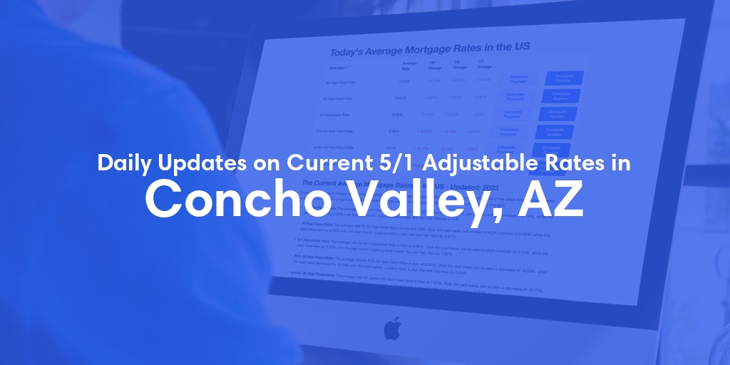 The Current Average 5/1 Adjustable Mortgage Rates in Concho Valley, AZ - Updated: Fri, May 17, 2024
