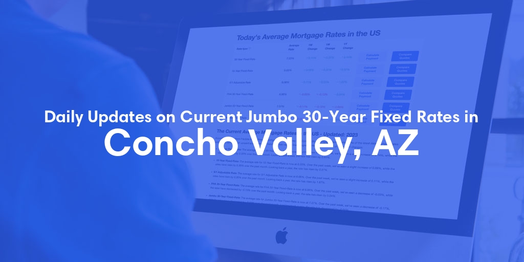 The Current Average Jumbo 30-Year Fixed Mortgage Rates in Concho Valley, AZ - Updated: Sat, May 18, 2024