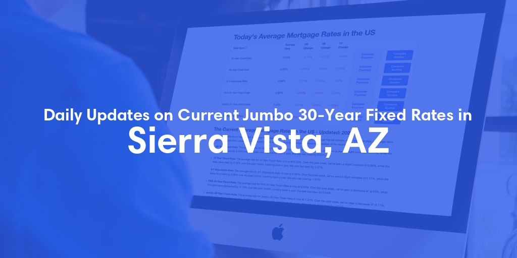 The Current Average Jumbo 30-Year Fixed Mortgage Rates in Sierra Vista, AZ - Updated: Tue, May 14, 2024