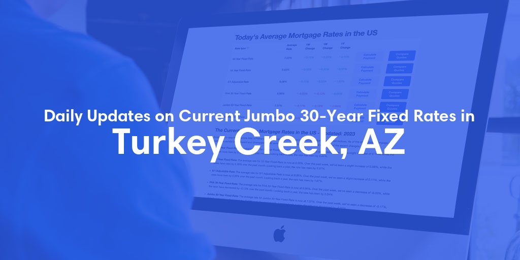 The Current Average Jumbo 30-Year Fixed Mortgage Rates in Turkey Creek, AZ - Updated: Mon, May 13, 2024