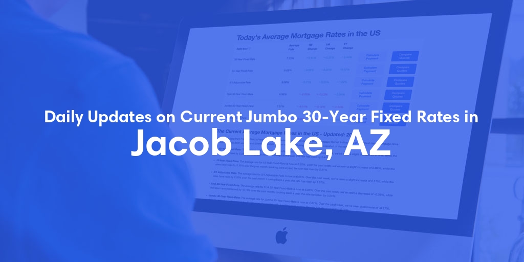 The Current Average Jumbo 30-Year Fixed Mortgage Rates in Jacob Lake, AZ - Updated: Fri, May 17, 2024