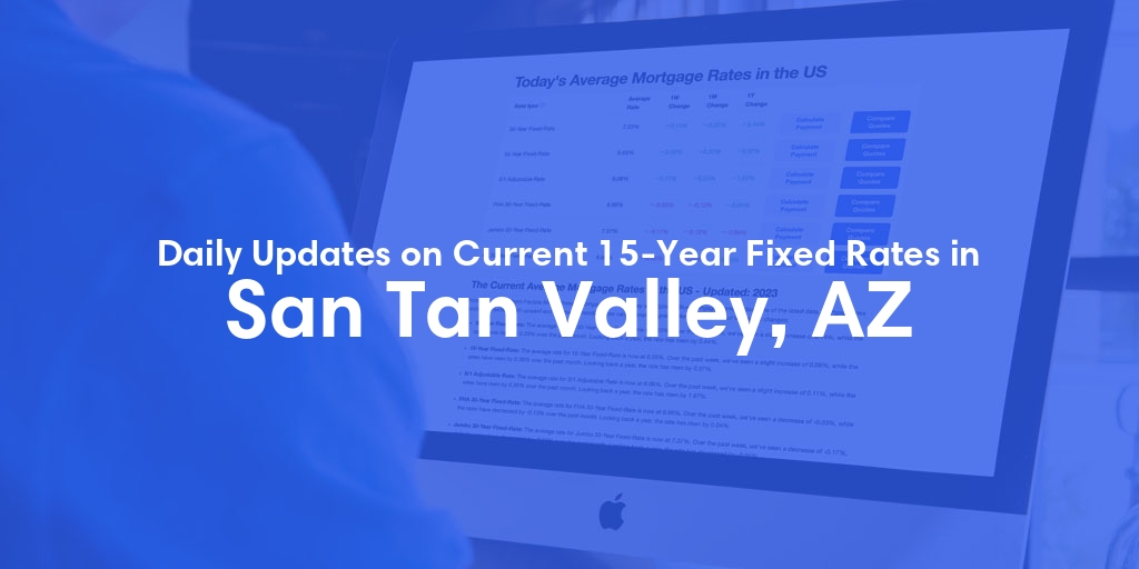 The Current Average 15-Year Fixed Mortgage Rates in San Tan Valley, AZ - Updated: Mon, May 13, 2024