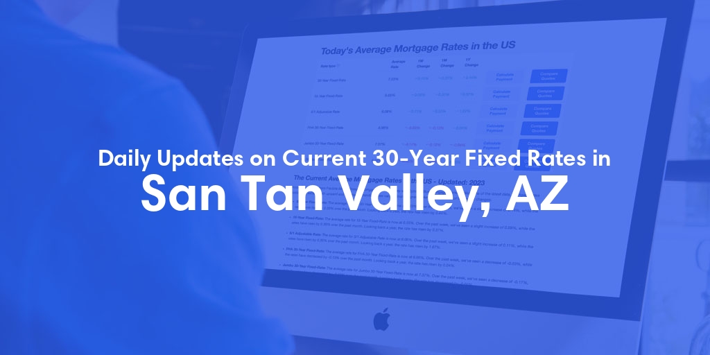 The Current Average 30-Year Fixed Mortgage Rates in San Tan Valley, AZ - Updated: Mon, May 13, 2024