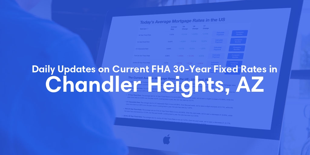 The Current Average FHA 30-Year Fixed Mortgage Rates in Chandler Heights, AZ - Updated: Sat, May 11, 2024