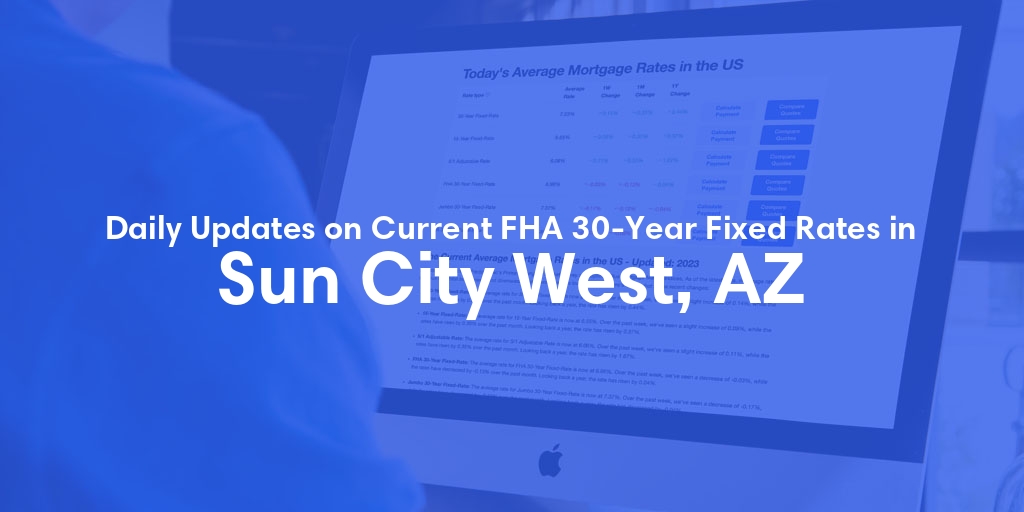 The Current Average FHA 30-Year Fixed Mortgage Rates in Sun City West, AZ - Updated: Mon, May 13, 2024