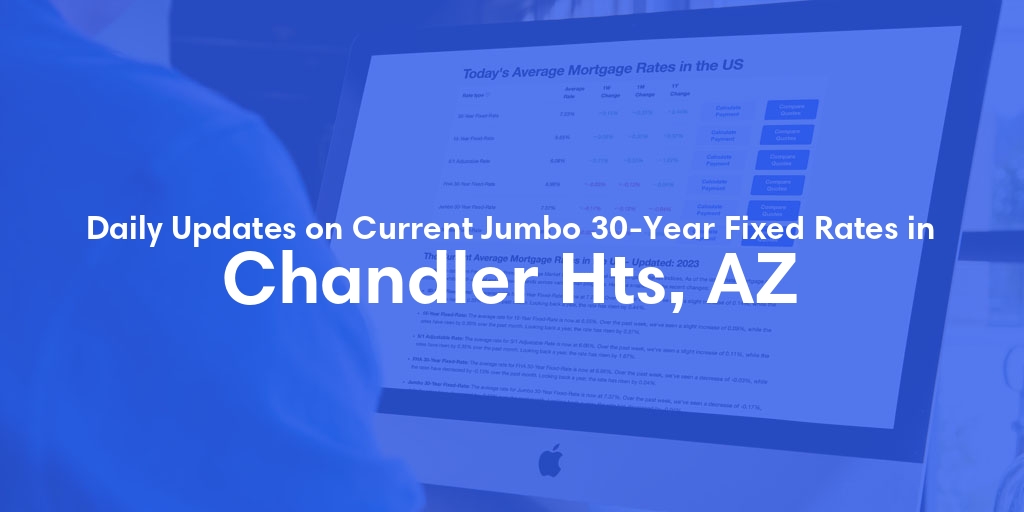 The Current Average Jumbo 30-Year Fixed Mortgage Rates in Chandler Hts, AZ - Updated: Mon, May 13, 2024