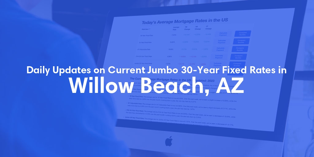 The Current Average Jumbo 30-Year Fixed Mortgage Rates in Willow Beach, AZ - Updated: Fri, May 17, 2024