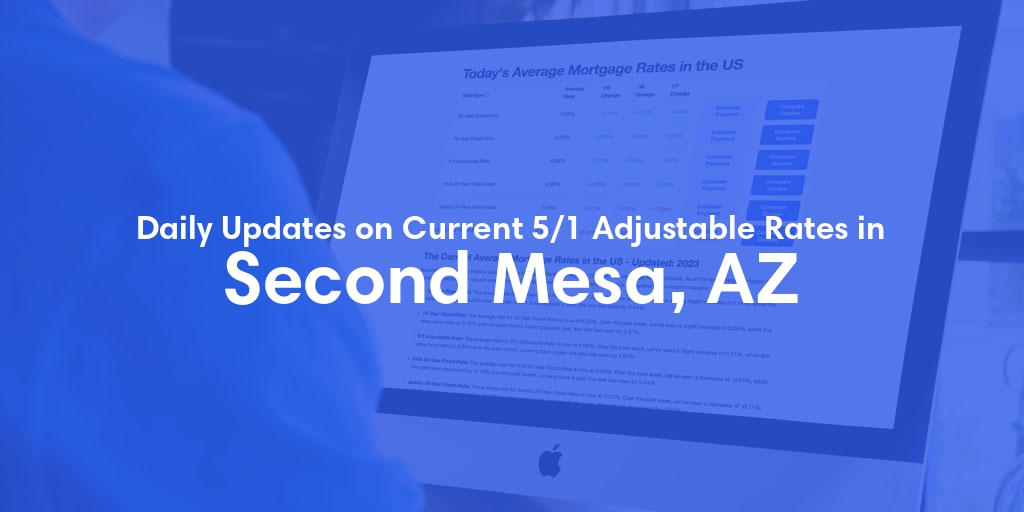 The Current Average 5/1 Adjustable Mortgage Rates in Second Mesa, AZ - Updated: Mon, May 13, 2024