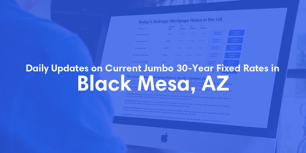 The Current Average Jumbo 30-Year Fixed Mortgage Rates in Black Mesa, AZ - Updated: Fri, May 10, 2024