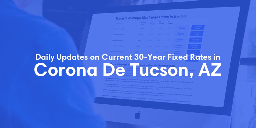 The Current Average 30-Year Fixed Mortgage Rates in Corona De Tucson, AZ - Updated: Fri, May 17, 2024