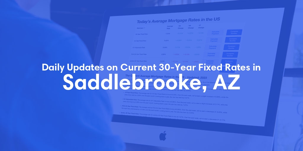 The Current Average 30-Year Fixed Mortgage Rates in Saddlebrooke, AZ - Updated: Sat, May 18, 2024