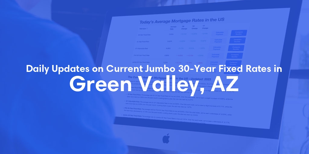The Current Average Jumbo 30-Year Fixed Mortgage Rates in Green Valley, AZ - Updated: Fri, May 17, 2024